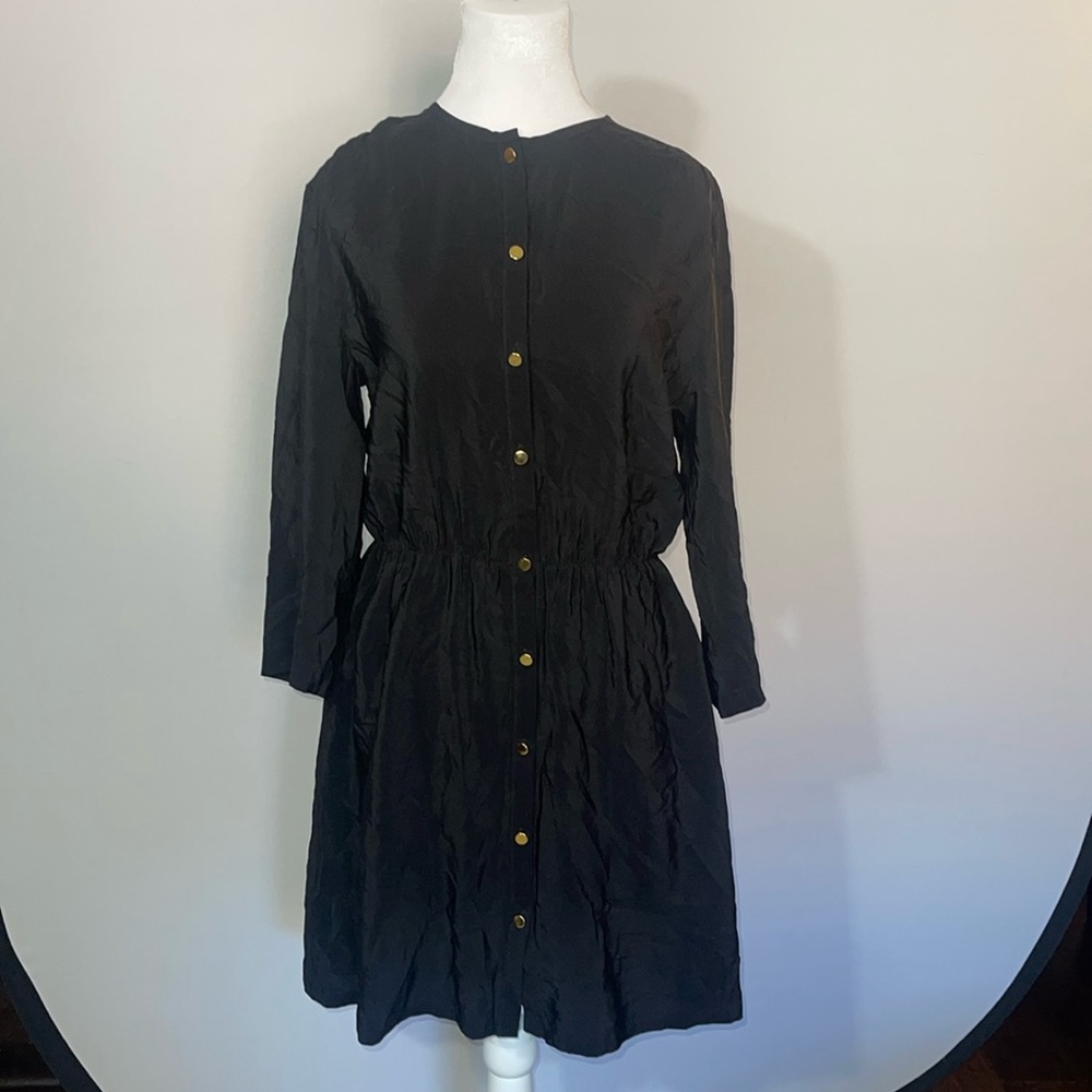 Vintage black silk dress
